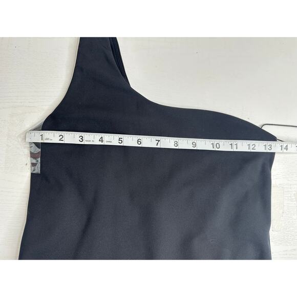 Girlfriend Collective Bianca One Shoulder Dress Black Compressive Activewear S - Picture 6 of 8